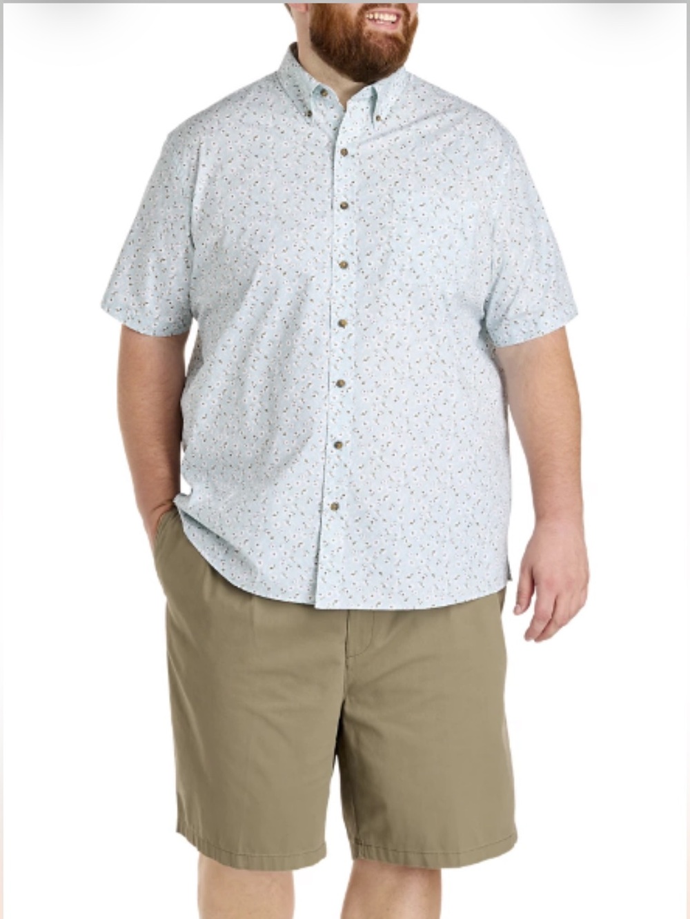 Harbor Bay Coastal Casual Short Sleeve Button Down 2XL